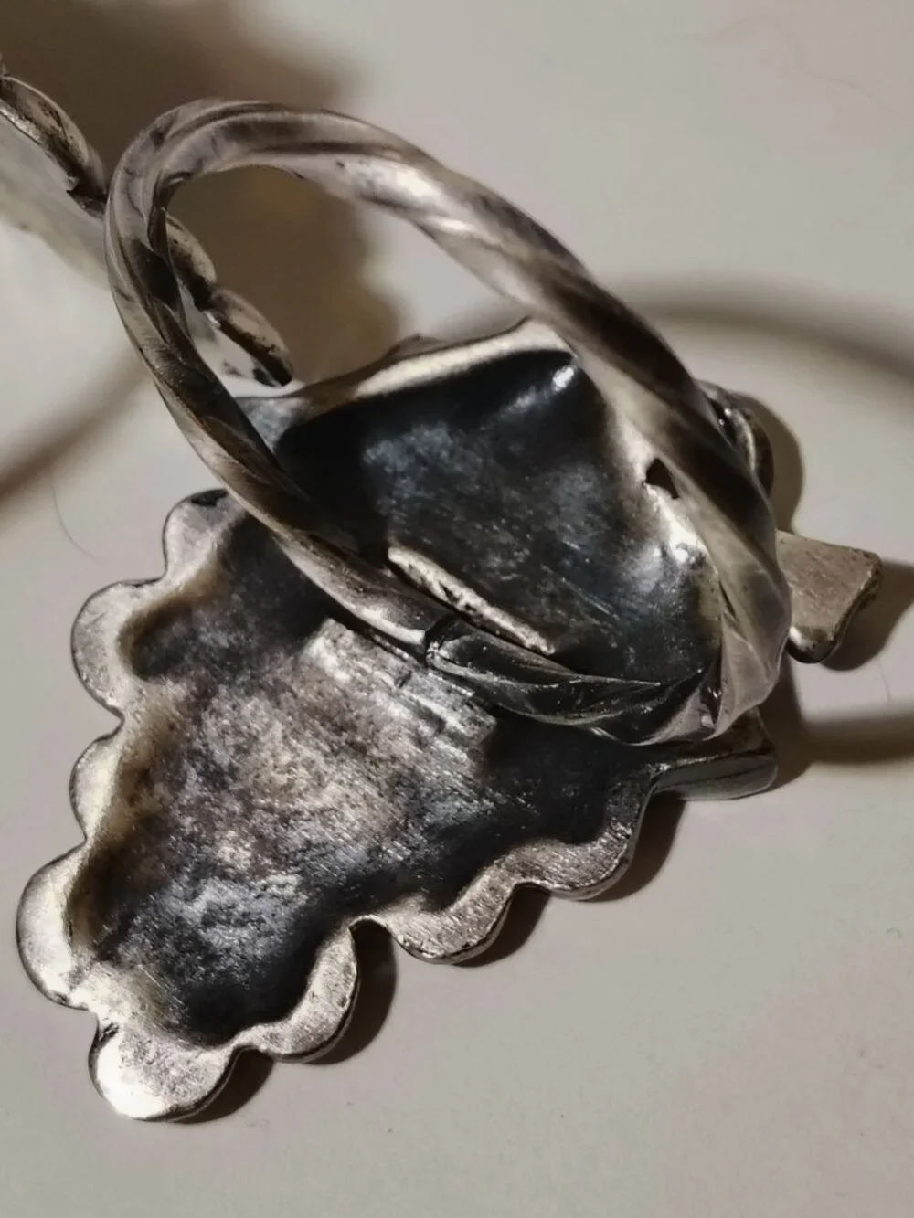 Napkin Ring Set Pewter Grape Tuscan Cottagecore Home Decor Dining Holiday 4 pc.